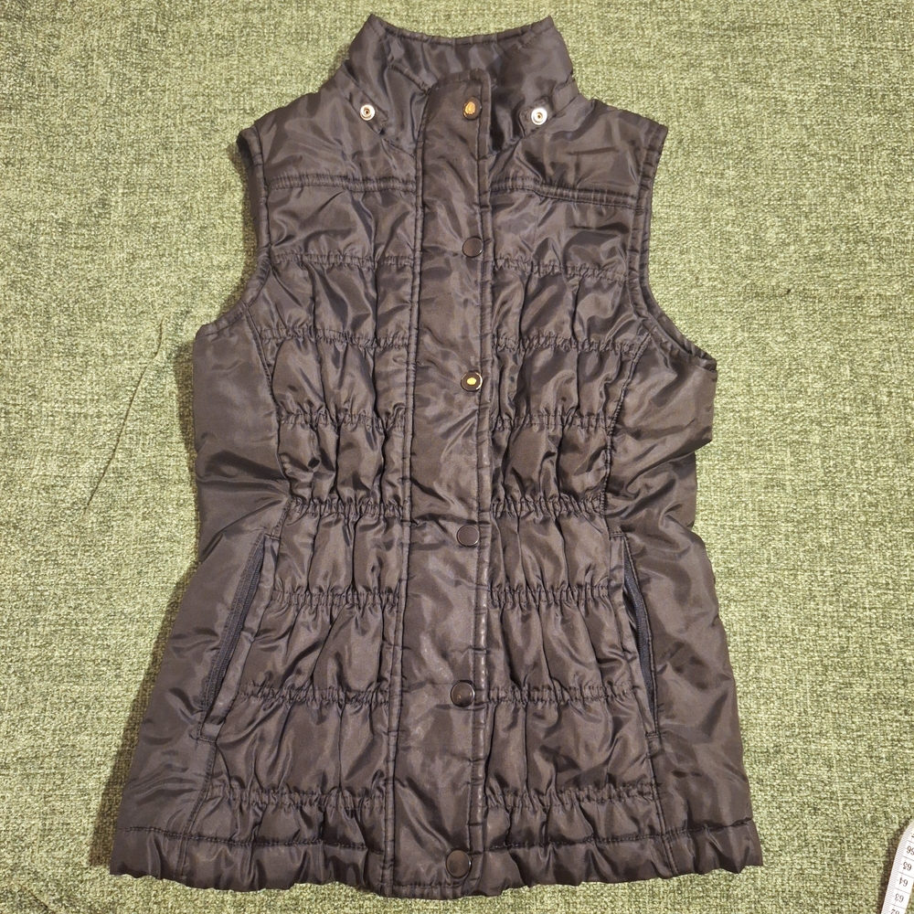 SO Black Puffer Zip Up Vest